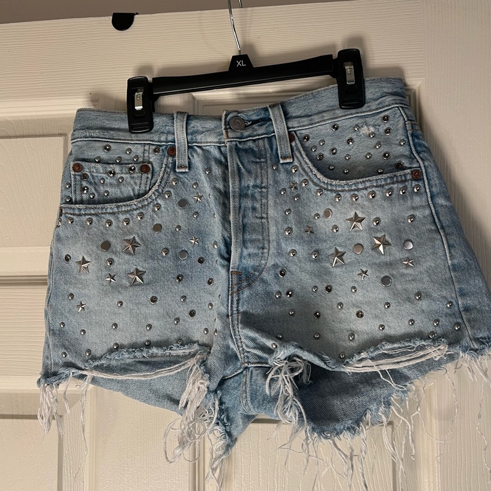 LEVIS 501 star studded shorts